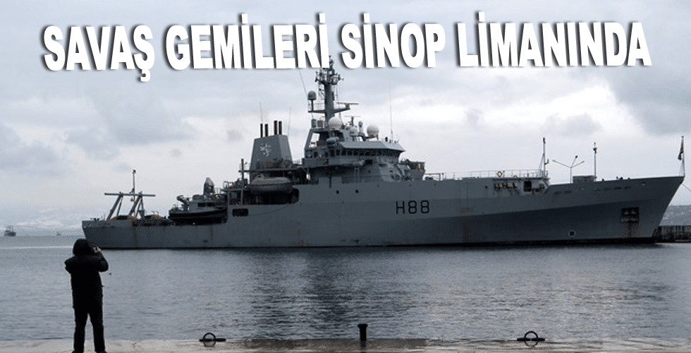 3 ülkeye ait savaş gemileri Sinop Limanında