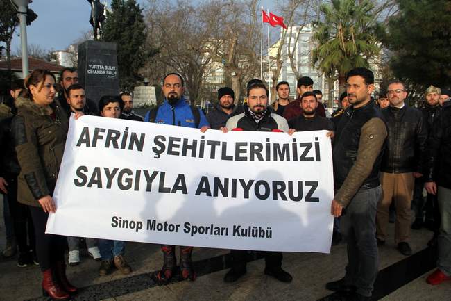 Afrin Şehitleri için konvoy düzenlendi