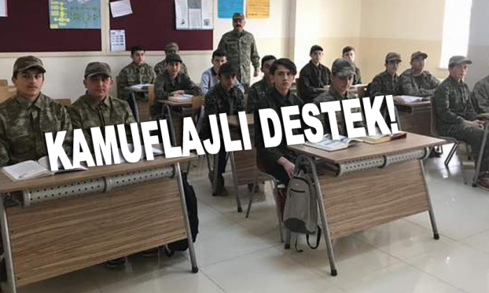 Kamuflajlı destek!