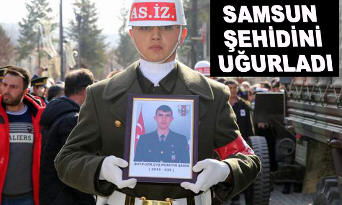 Samsun şehidini uğurladı