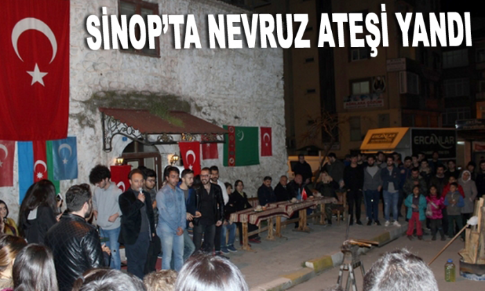 Sinop’ta Nevruz ateşi yandı