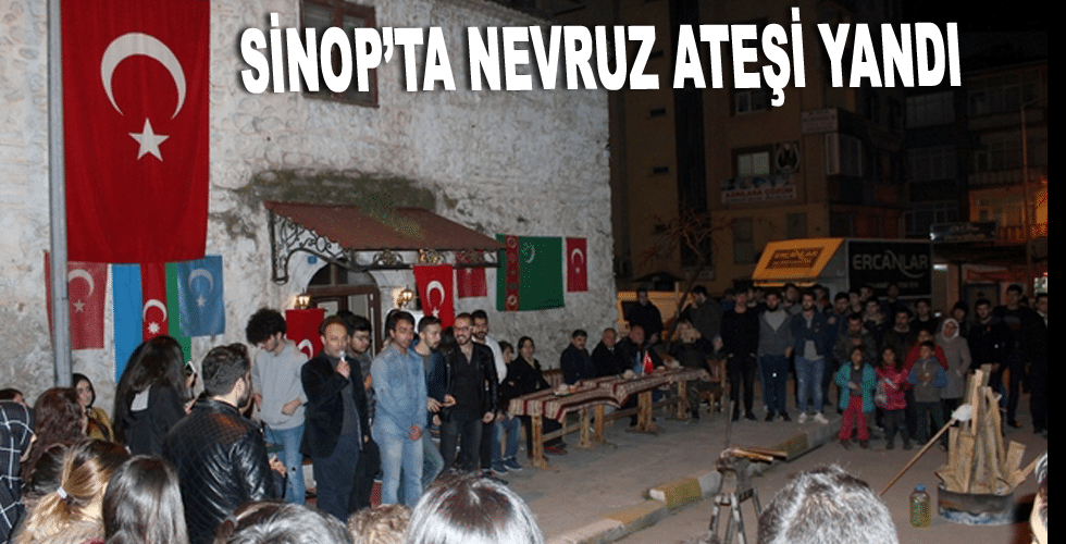 Sinop’ta Nevruz ateşi yandı