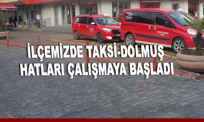 İLÇEMİZDE TAKSİ-DOLMUŞ HATLARI ÇALIŞMAYA BAŞLADI
