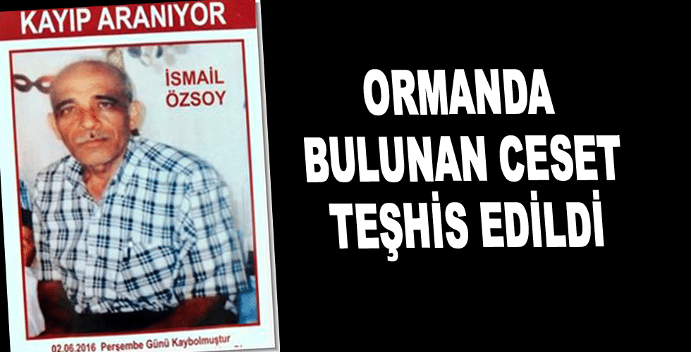 Ormanda bulunan ceset eşyalarından teşhis edildi