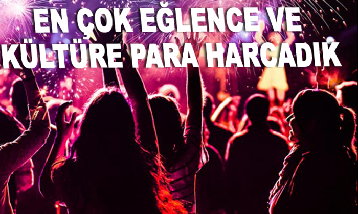 En çok eğlence ve kültüre para harcadık