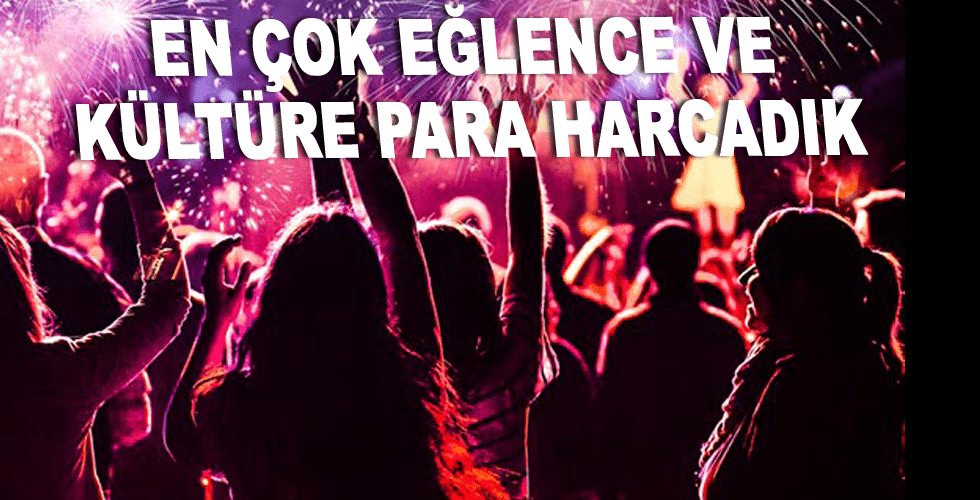 En çok eğlence ve kültüre para harcadık