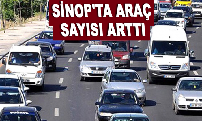 Sinop’ta araç sayısı arttı