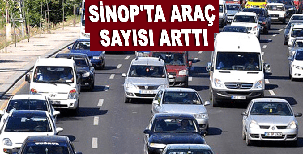 Sinop’ta araç sayısı arttı