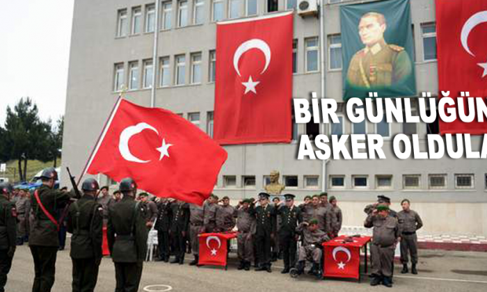 Bir günlüğüne asker oldular!
