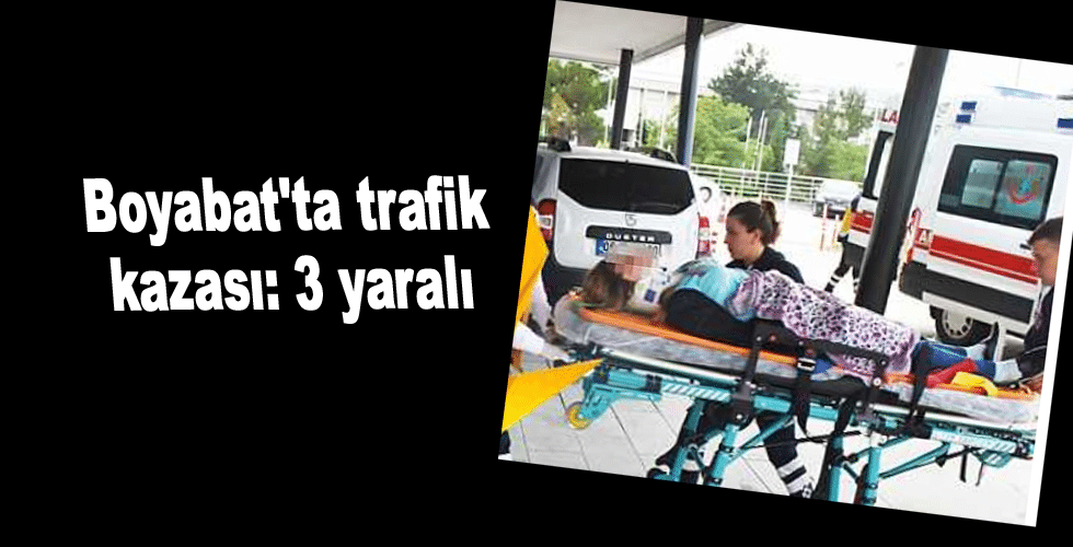 Boyabat’ta trafik kazası: 3 yaralı
