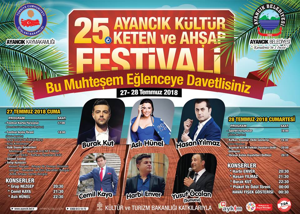 AYANCIK FESTİVAL KONSER PROGRAMI BELLİ OLDU