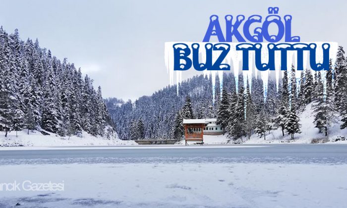 Akgöl’ün Yüzeyi Buz Tuttu