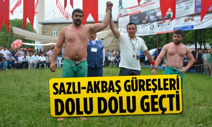 Sazlı-Akbaş Güreşlerine Yoğun İlgi
