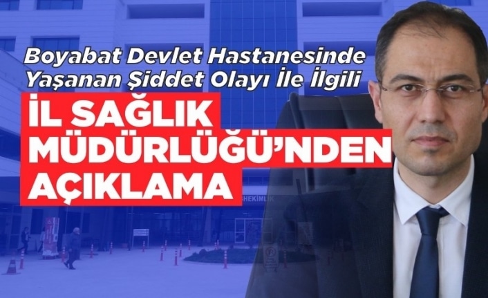 Boyabat’ta Doktora Darp Olayına Açıklama