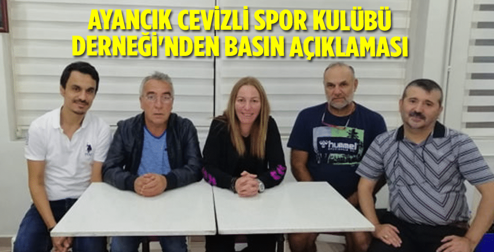 Ayancık Cevizli Spor Kulübü Derneği’nden basın açıklaması