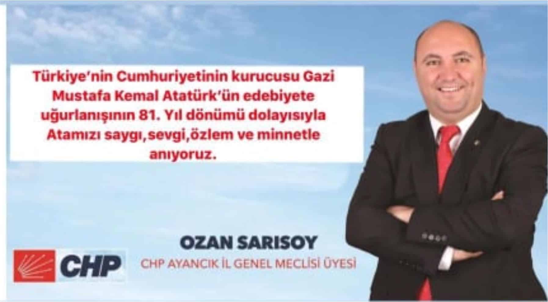 Sarısoy’dan 10 Kasım Mesajı