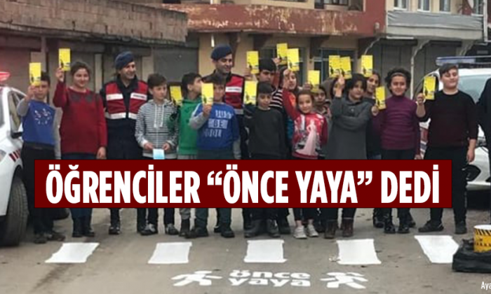 ÖĞRENCİLER “ÖNCE YAYA” DEDİ