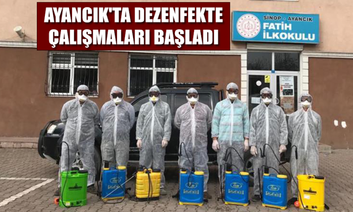 Ayancık’ta dezenfekte çalışmaları başladı