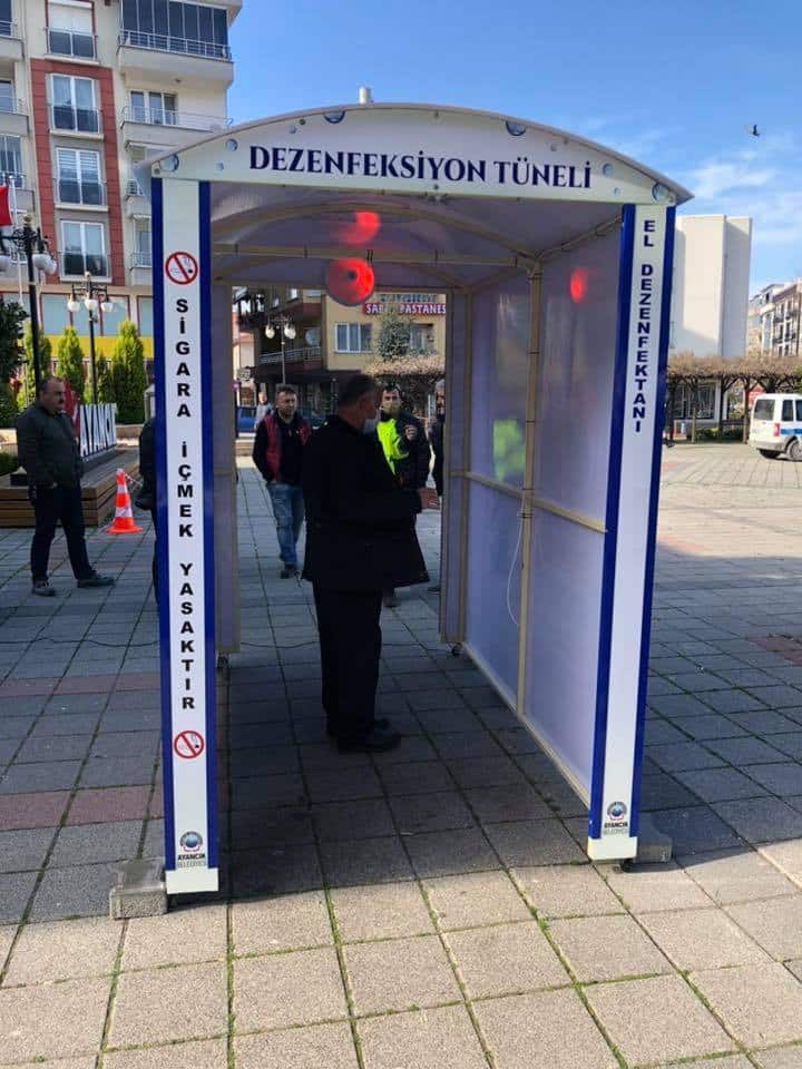 Dezenfeksiyon tüneli Ayancık'ta