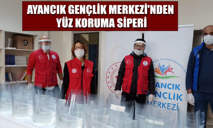Ayancık Gençlik Merkezi’nden Yüz Koruma Siperi