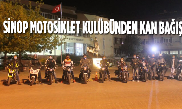 Sinop Motosiklet Kulübünden Kan Bağışı