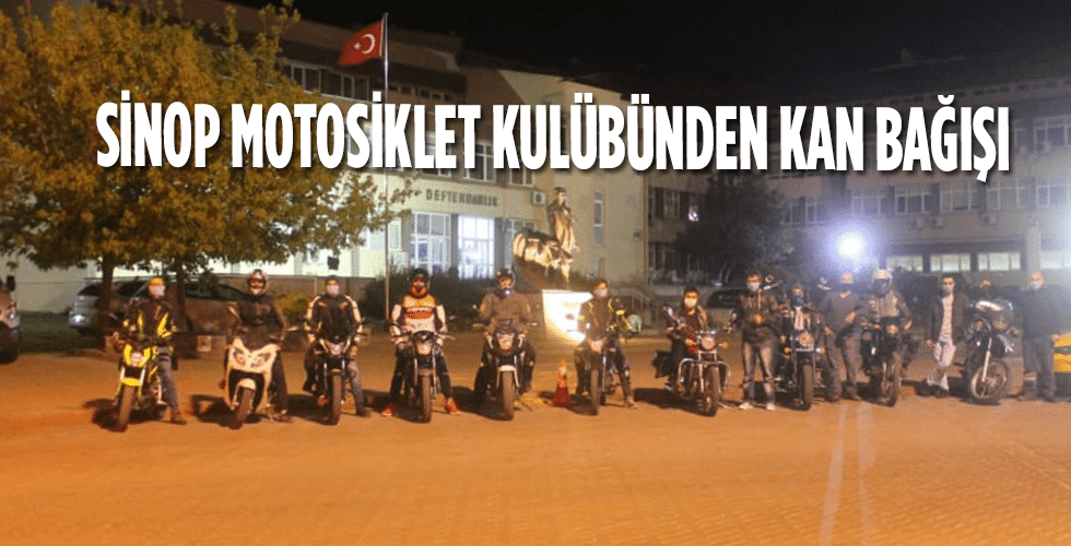 Sinop Motosiklet Kulübünden Kan Bağışı