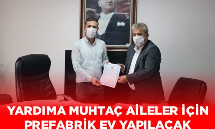 Ayancık’ta Muhtaç Ailelere Prefabrik Ev