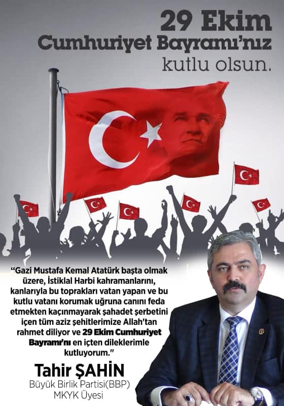 Şahin'den 29 Ekim Mesajı