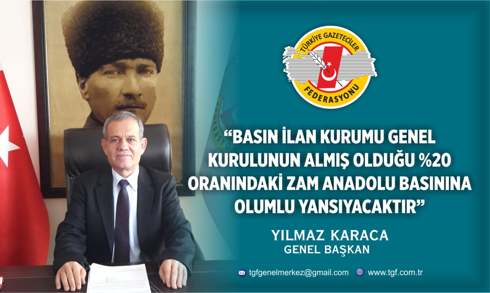 BASIN İLANLARINA %20 ZAM