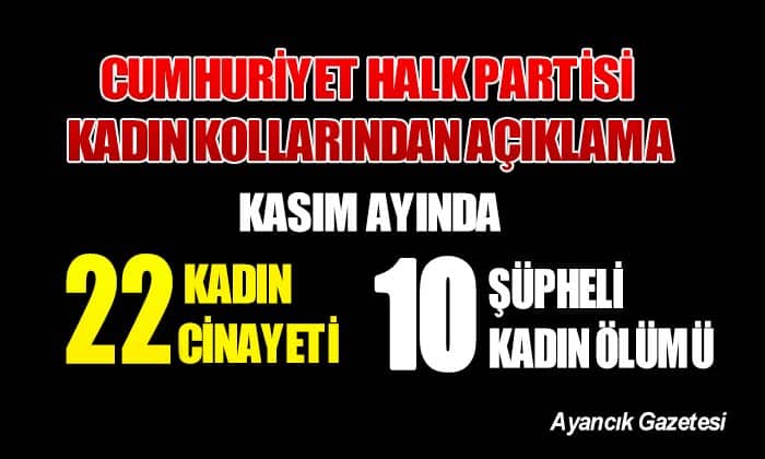 Cumhuriyet Halk Partisi Kadın Kollarının Basın Açıklaması