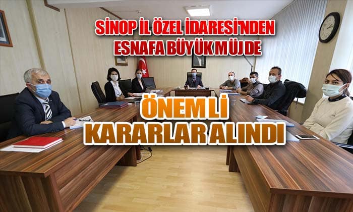 SİNOP İL ÖZEL İDARESİ’NDEN KİRACISI OLAN ESNAFA BÜYÜK MÜJDE