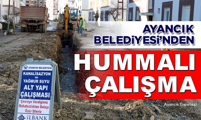 Ayancık’ta Altyapı Çalışmaları Devam Ediyor