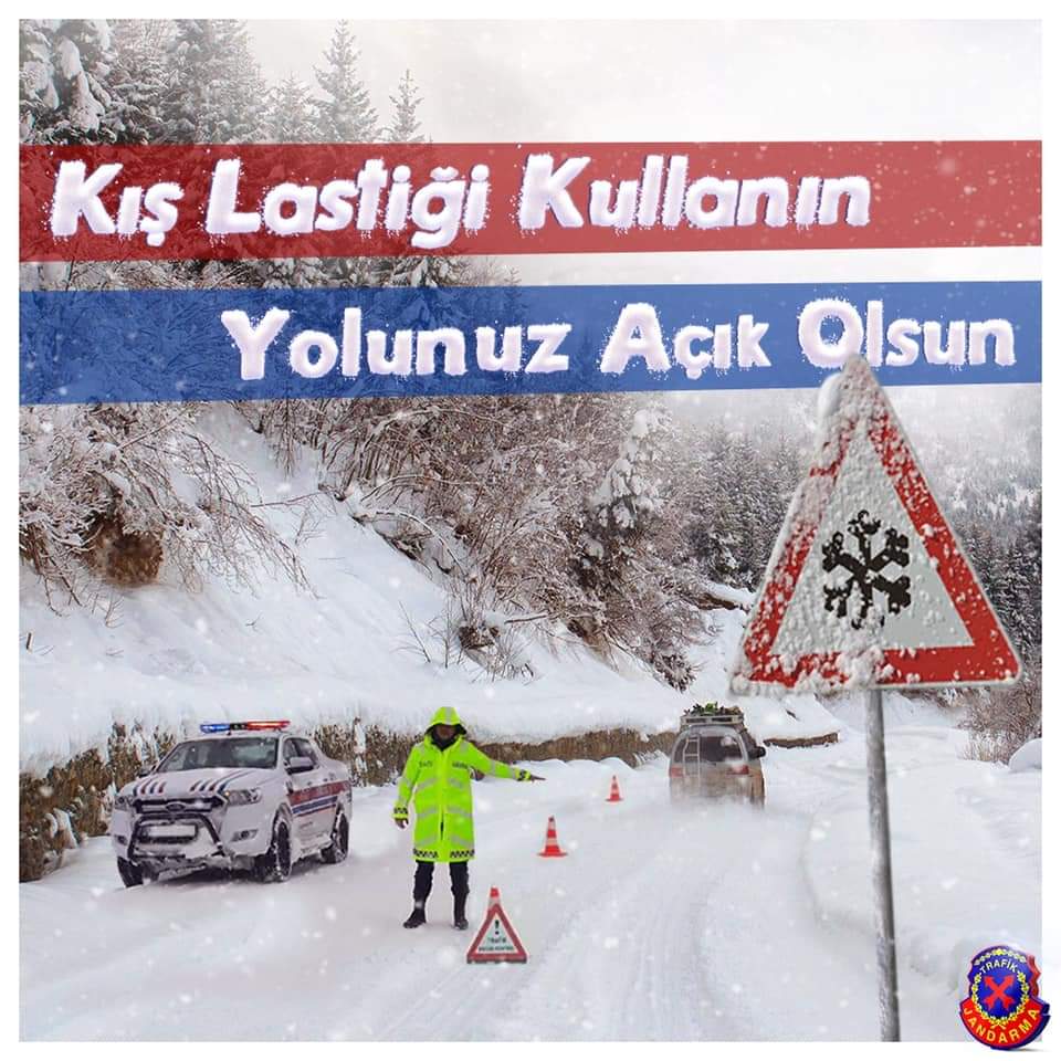 Ayancık İlçe Jandarma "Kış Lastiği Kullanın Yolunuz Açık Olsun"