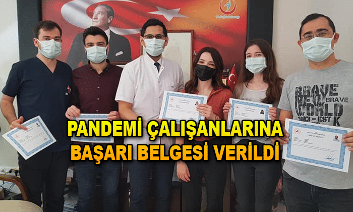 PANDEMİ CALIŞANLARINA BAŞARI BELGESİ