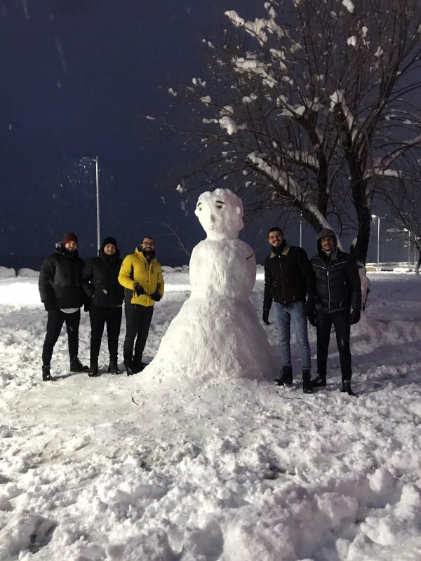 Ayancıklı Gençler kardan adam yaptı