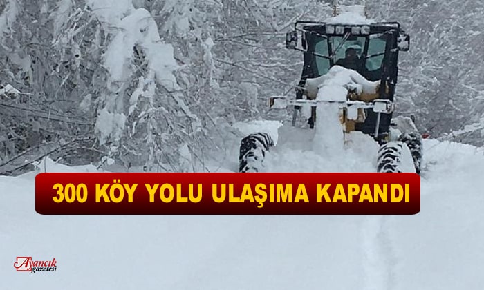 300 köy yolu ulaşıma kapandı