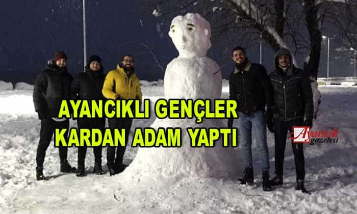 Ayancıklı Gençler kardan adam yaptı