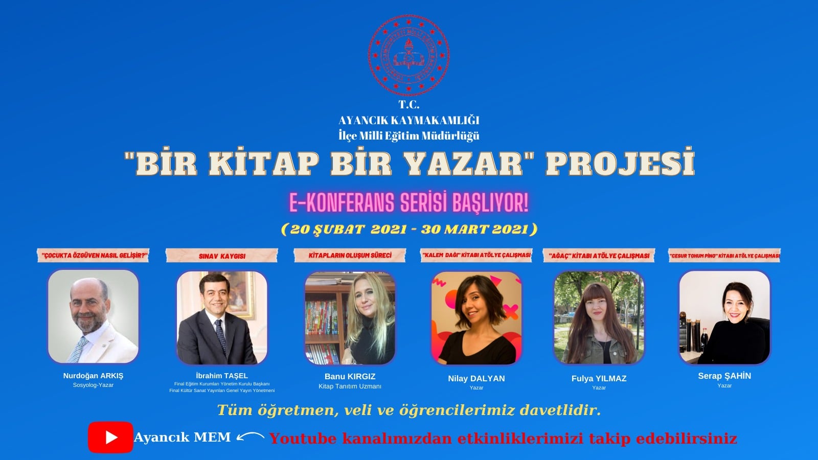 İLÇEMİZDE “BİR KİTAP BİR YAZAR" PROJESİ