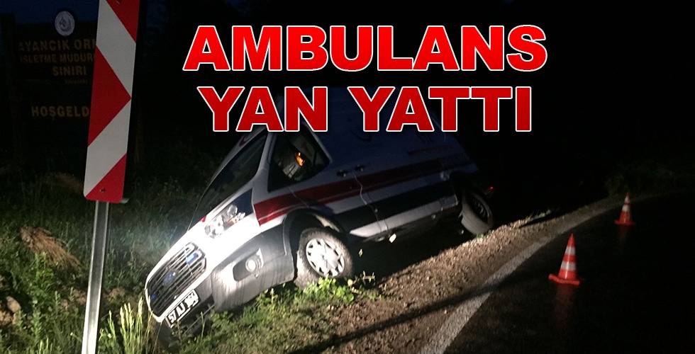 Türkeli Devlet Hastanesi’nin Ambulansı kaza yaptı
