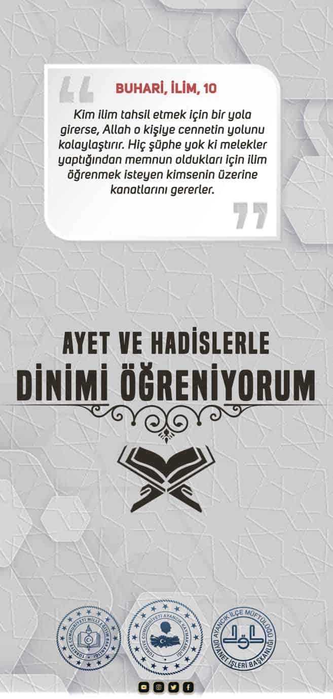 “AYET VE HADİSLERLE DİNİMİ ÖĞRENİYORUM” YARIŞMASI DÜZENLENDİ