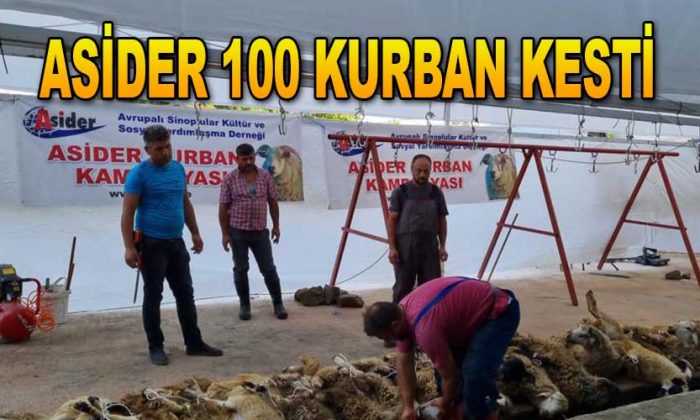 ASiDER Sinop’ta 100 kurban kesti