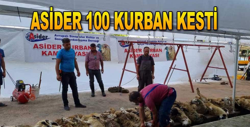 ASiDER Sinop’ta 100 kurban kesti