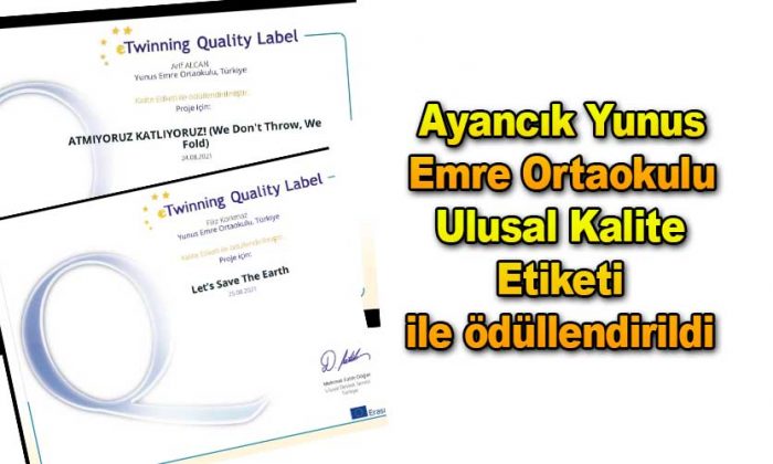 Ulusal Kalite Etiketi ile ödüllendirildi
