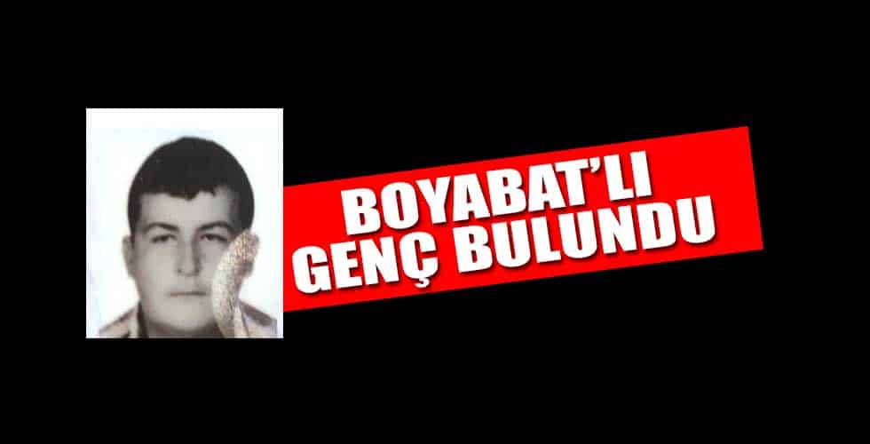 Boyabatlı kayıp genç bulundu