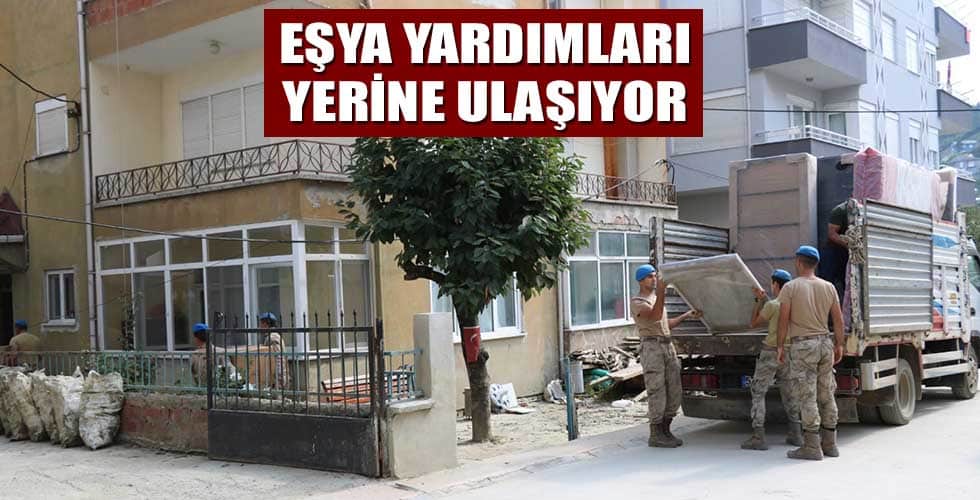 Eşya Yardımları Yerine Ulaşıyor