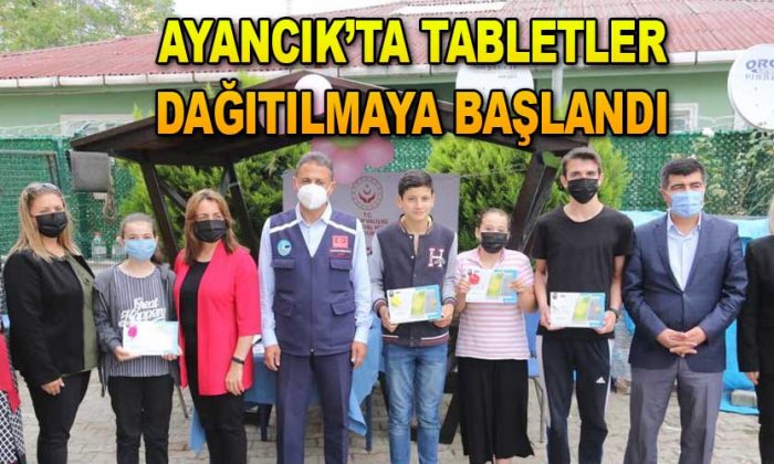 Ayancık’ta Tablet Dağıtımına Başlandı