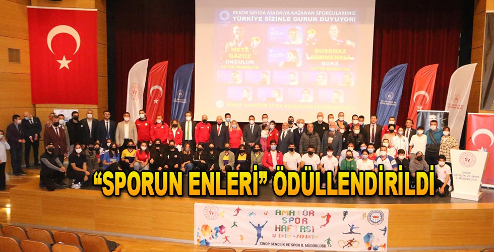 Sinop’ta “Sporun enleri” ödüllendirildi