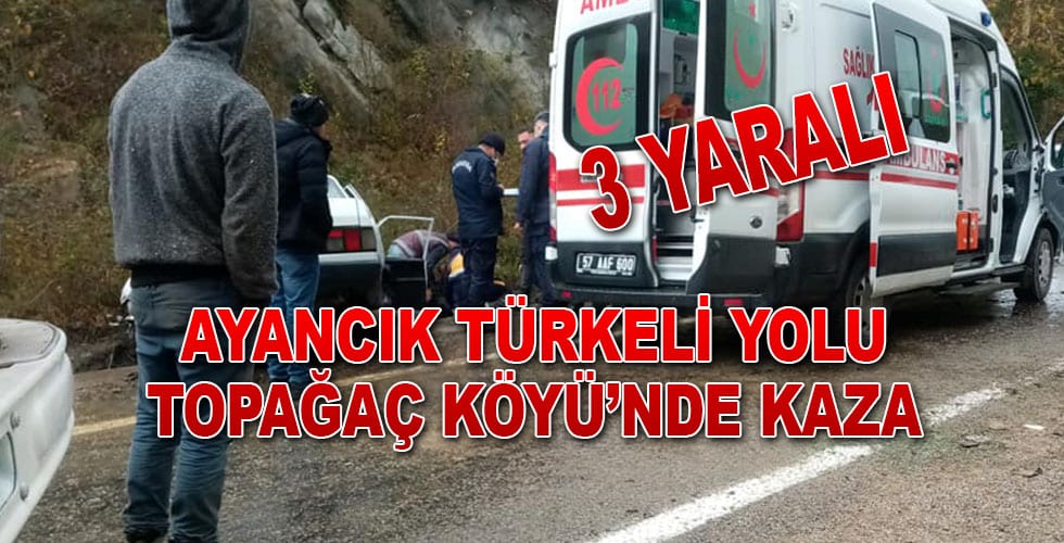 Ayancık Türkeli Yolunda Kaza