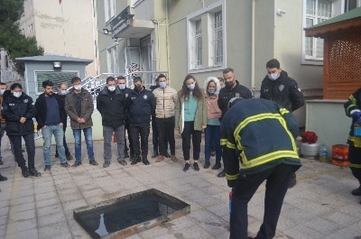 İlçe Emniyet Müdürlüğü’nden Yangın Tatbikatı