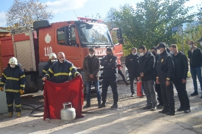 İlçe Emniyet Müdürlüğü’nden Yangın Tatbikatı